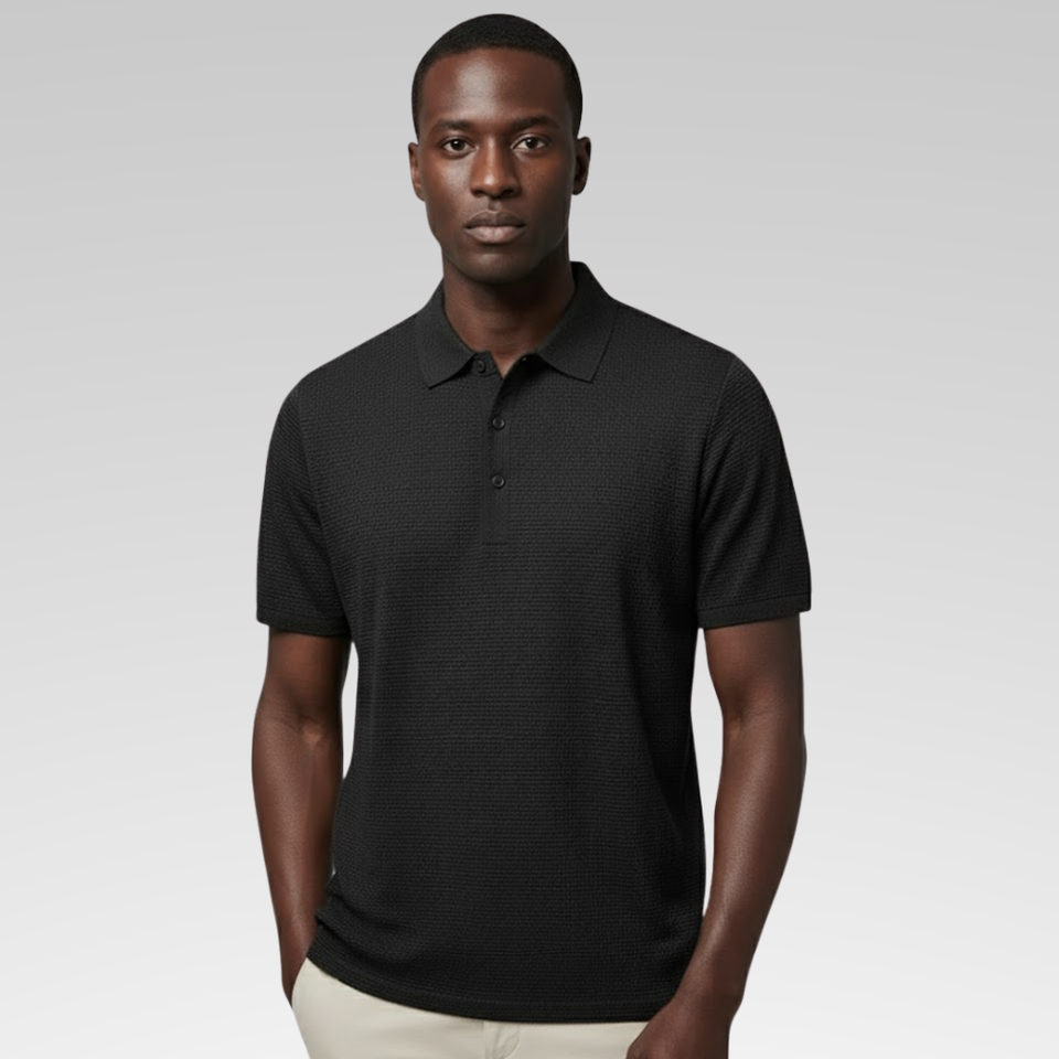 Camisa Polo Masculina - Texturizada