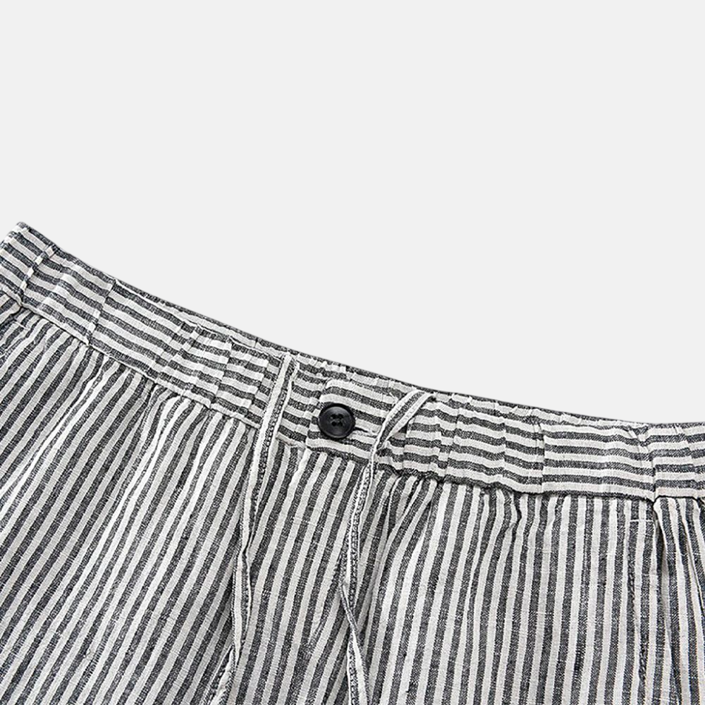 Bermuda Masculina de Linho - Listrada