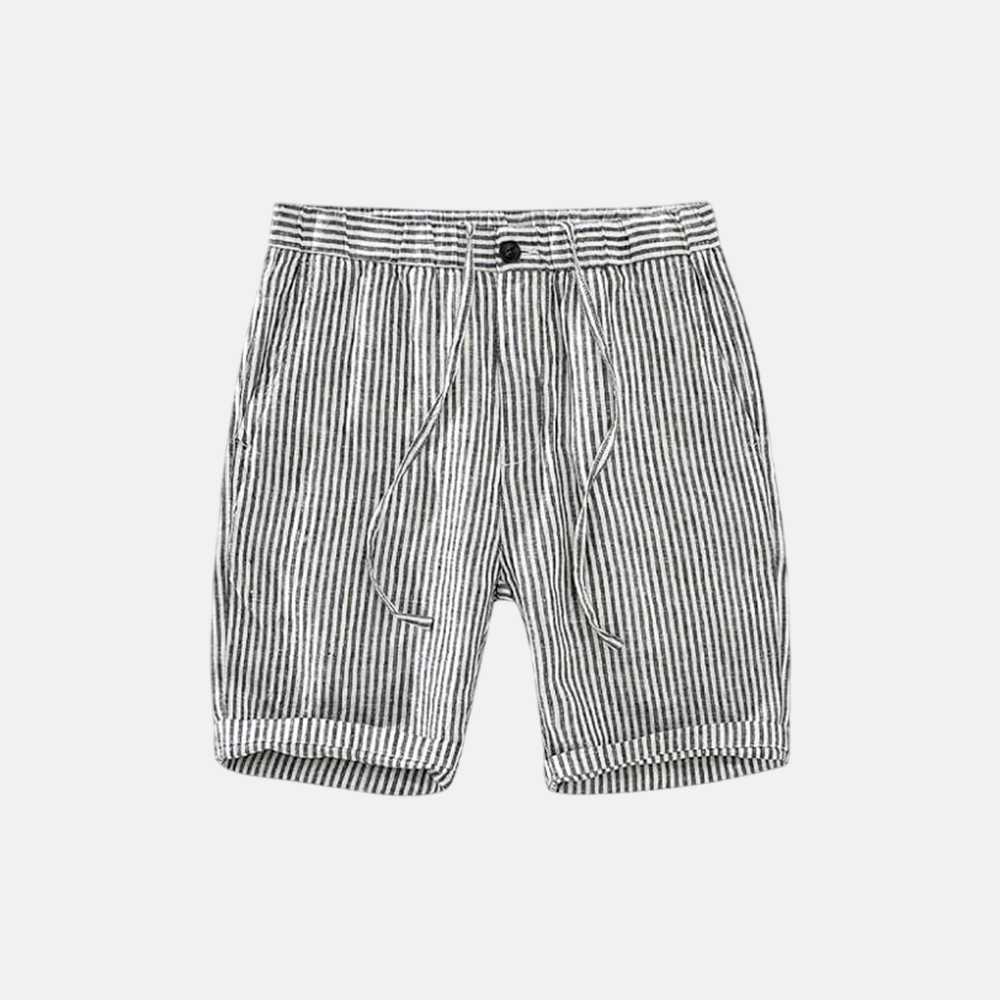 Bermuda Masculina de Linho - Listrada