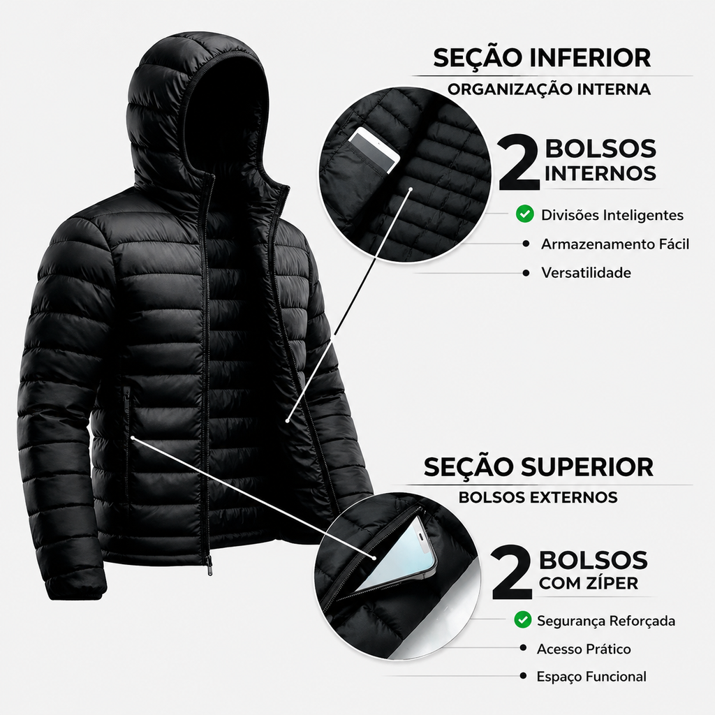 Jaqueta Masculina Puffer - Alpine