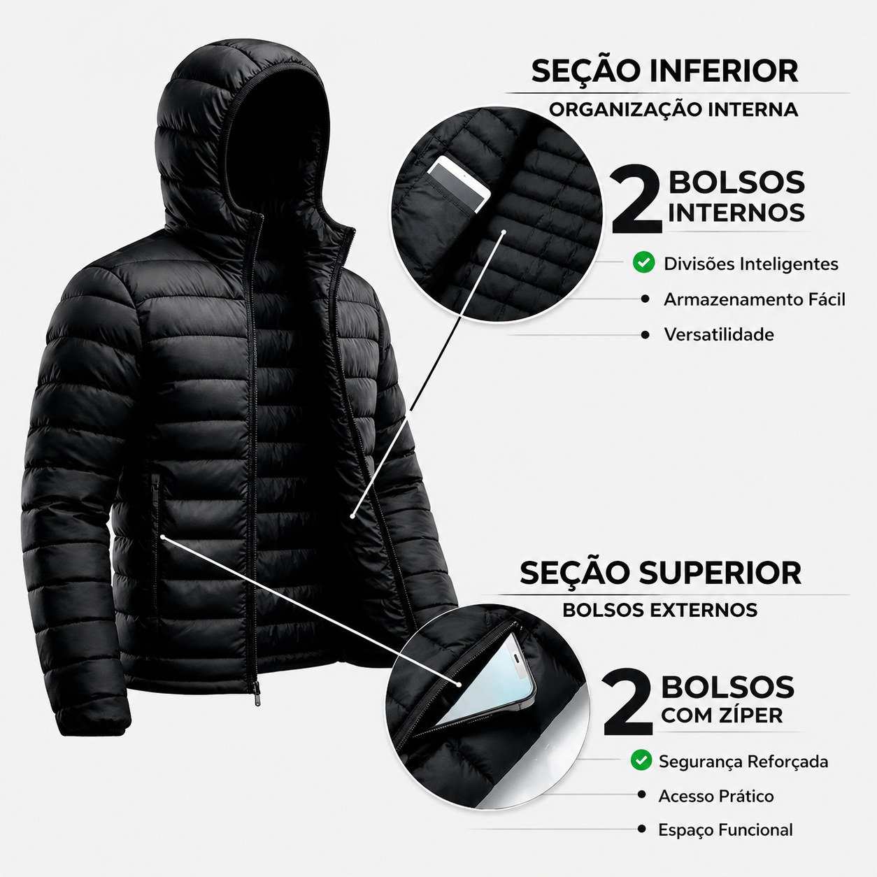 Jaqueta Masculina Puffer - Alpine