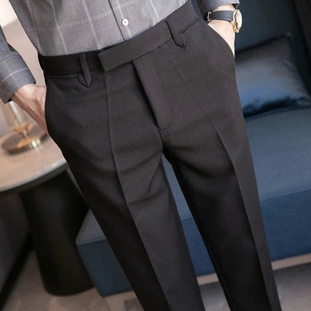 Calça Alfaiataria Masculina - Marrom/Preto