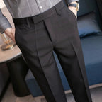 Calça Alfaiataria Masculina - Marrom/Preto