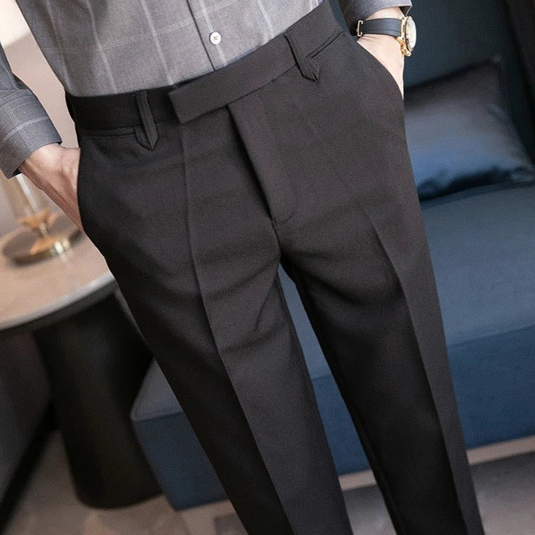 Calça Alfaiataria Masculina - Marrom/Preto