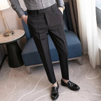 Calça Alfaiataria Masculina - Marrom/Preto
