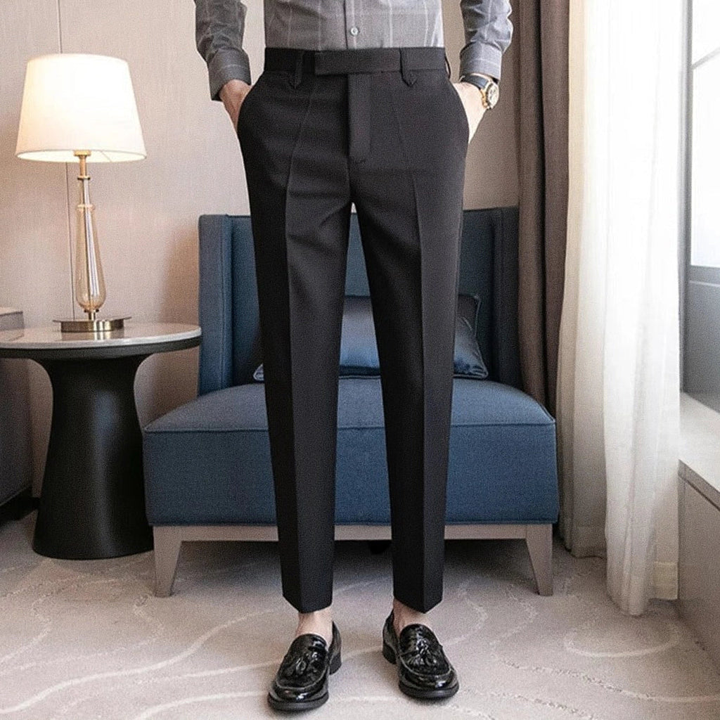 Calça Alfaiataria Masculina - Marrom/Preto