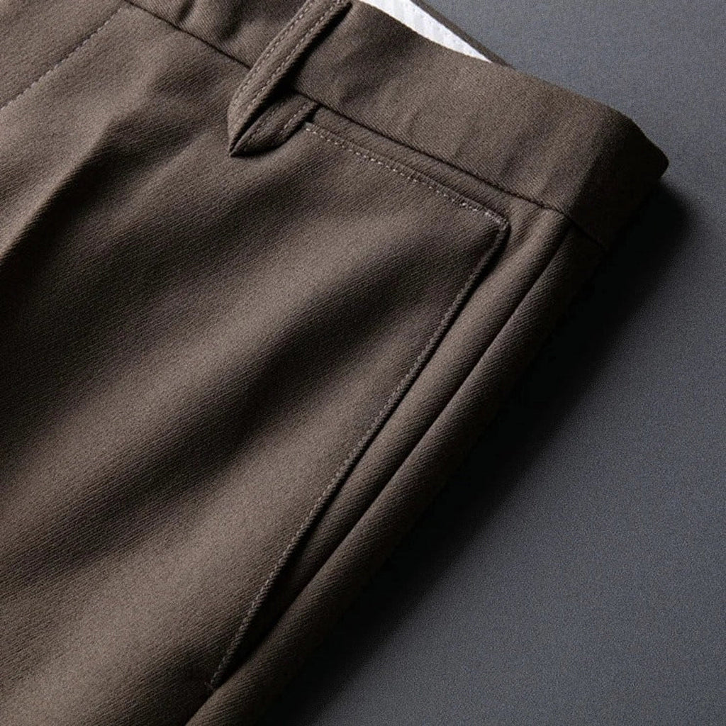 Calça Alfaiataria Masculina - Marrom/Preto