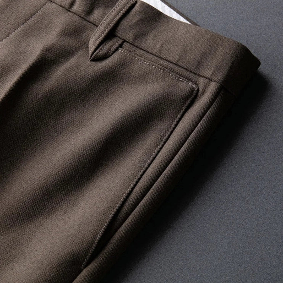 Calça Alfaiataria Masculina - Marrom/Preto