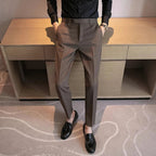 Calça Alfaiataria Masculina - Marrom/Preto