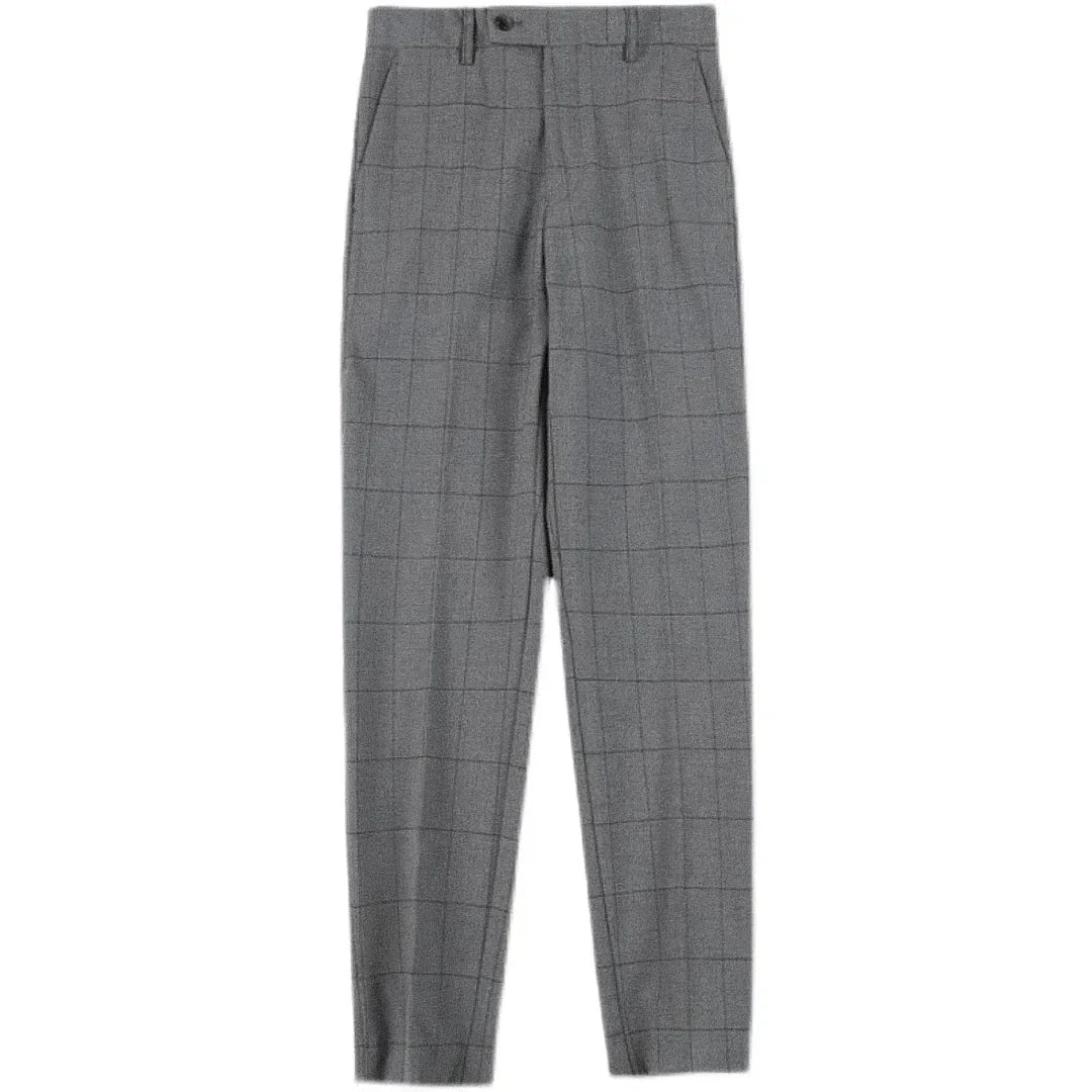 Calça Alfaiataria Masculina - Azul/Cinza
