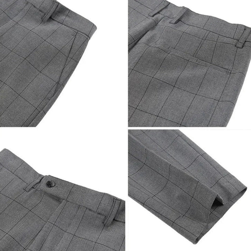 Calça Alfaiataria Masculina - Azul/Cinza
