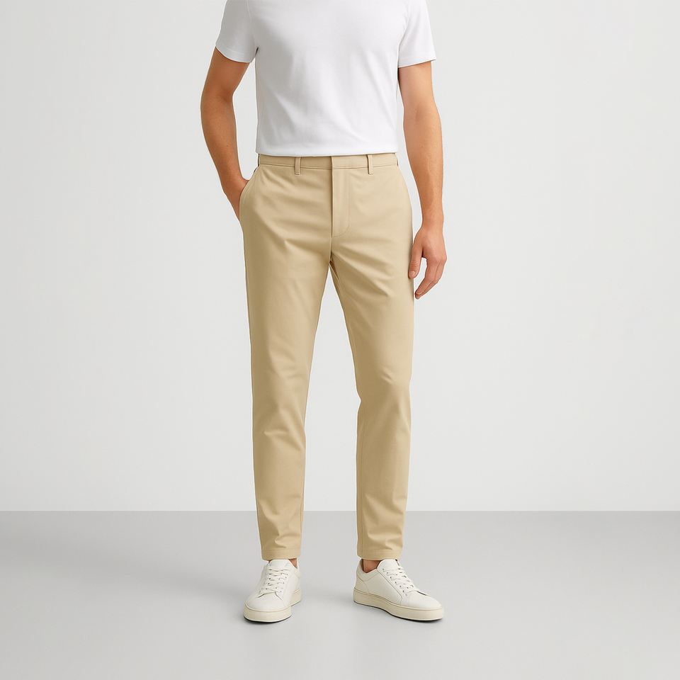 Calça Chino em Sarja Masculina - Linha Essencial