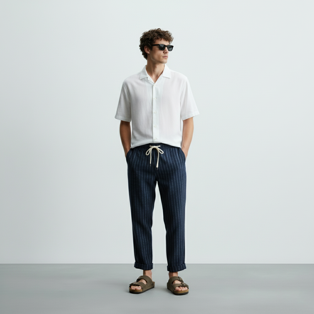Calça Masculina de Linho - Cassis