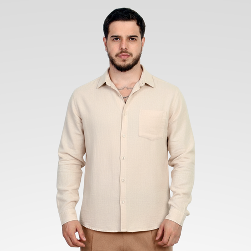 Camisa Social Masculina - Linho