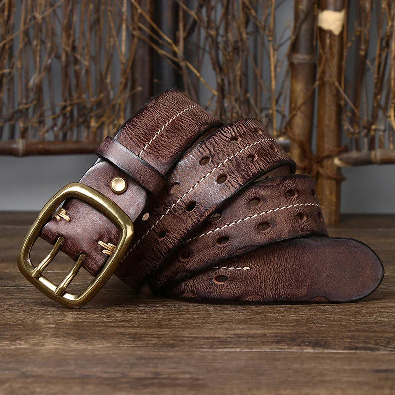 Cinto Masculino de Couro - Artesanal - foto 5