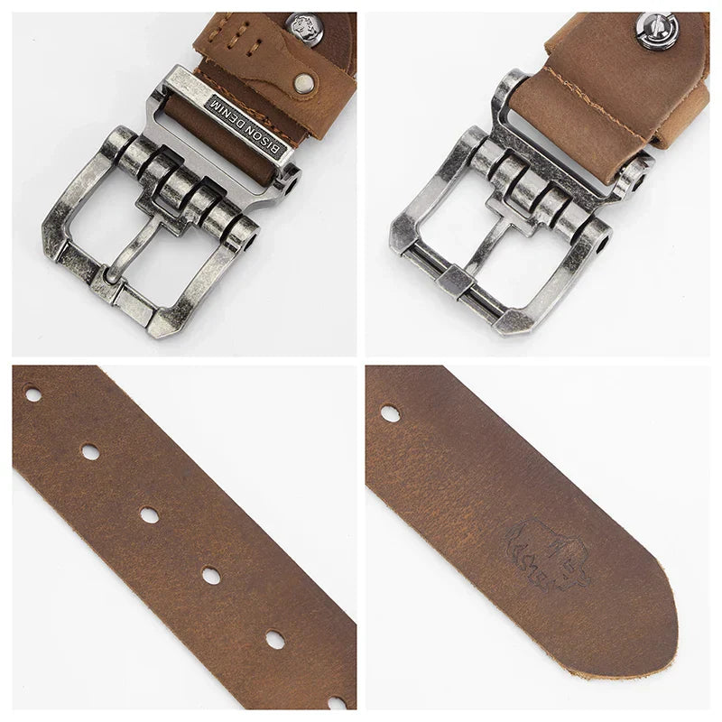 Cinto Masculino de Couro - Denim - foto 4