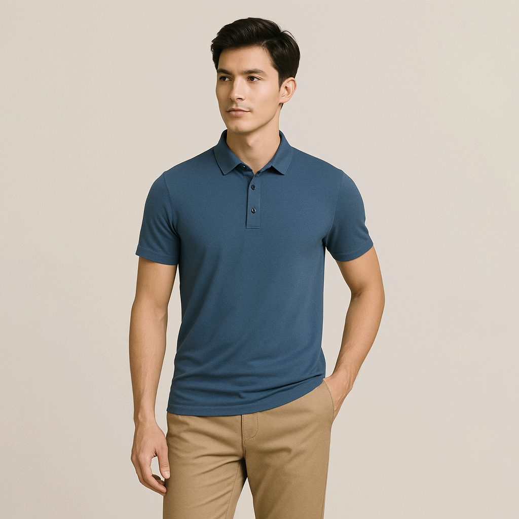Conjunto - 2 Camisas Polos Seda Gelo