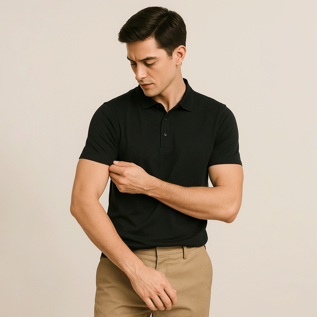 Conjunto - 2 Camisas Polos Seda Gelo