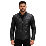 Jaqueta Masculina de Couro Slim - Vanguard