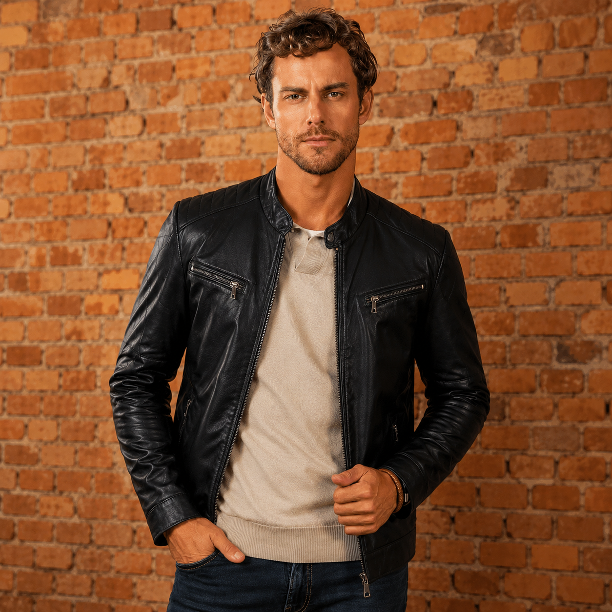 Jaqueta Masculina de Couro - Legacy