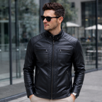 Jaqueta Masculina de Couro Slim - Vanguard