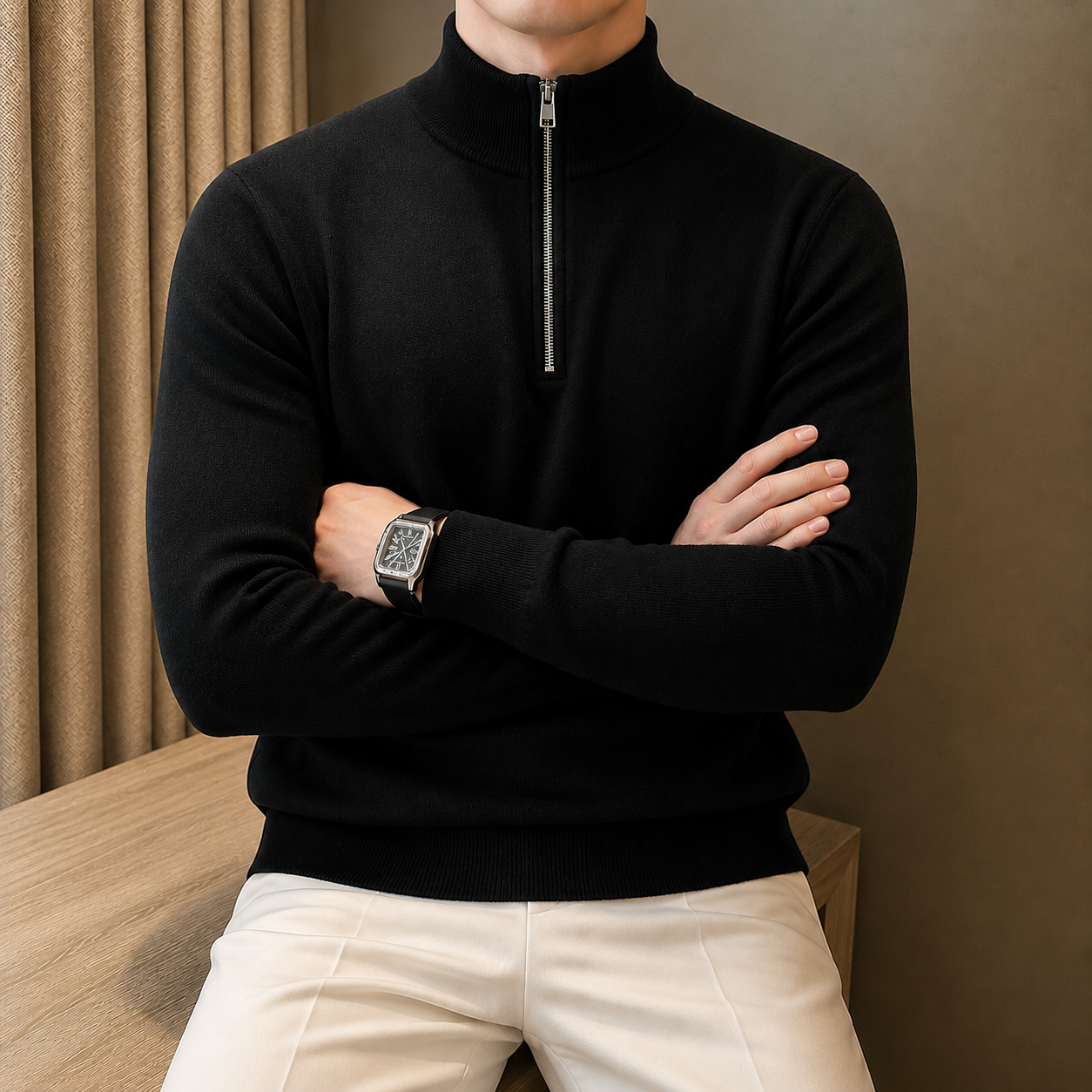 Suéter Masculino - Half Zip Premium