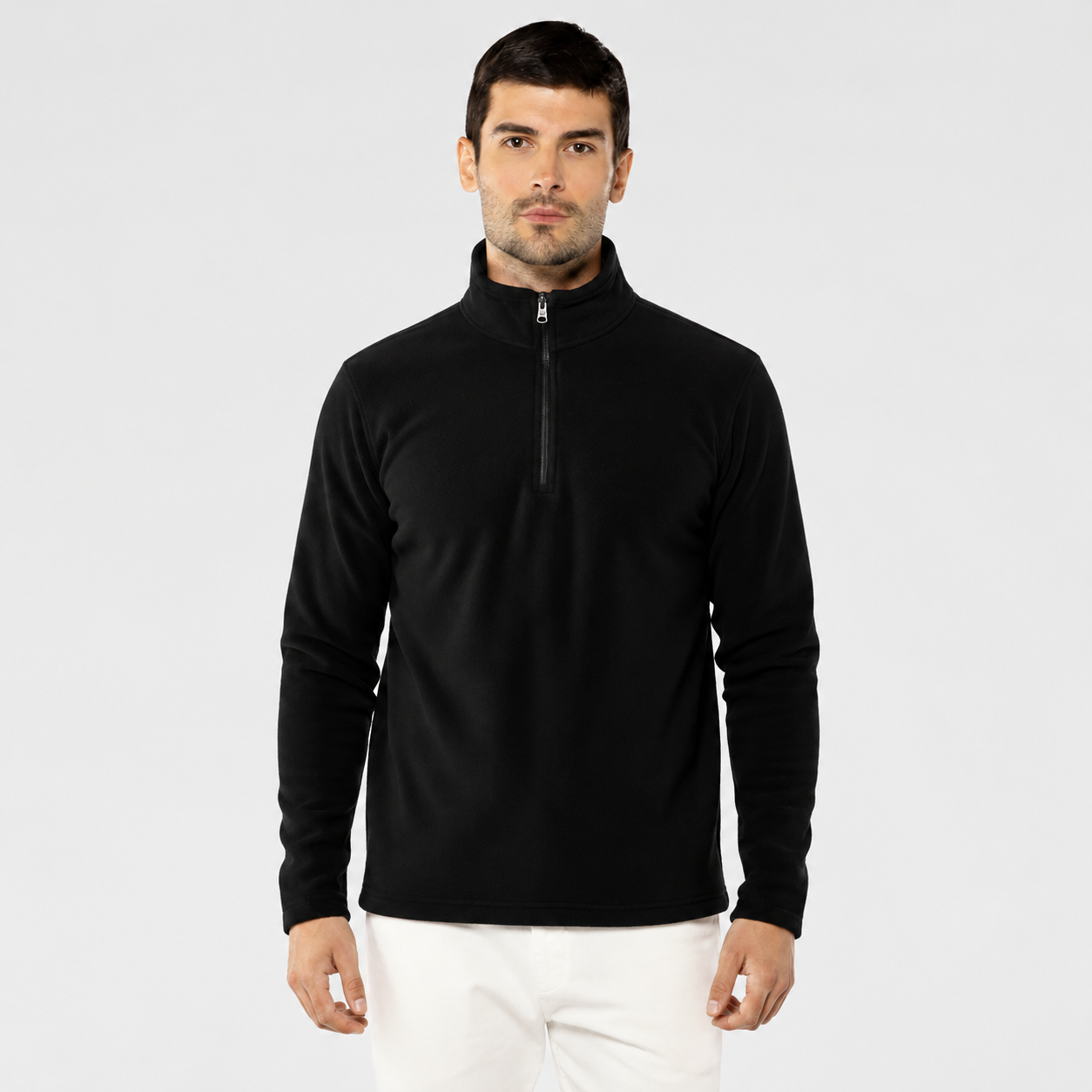 Suéter Masculino - Gola Alta com Zíper