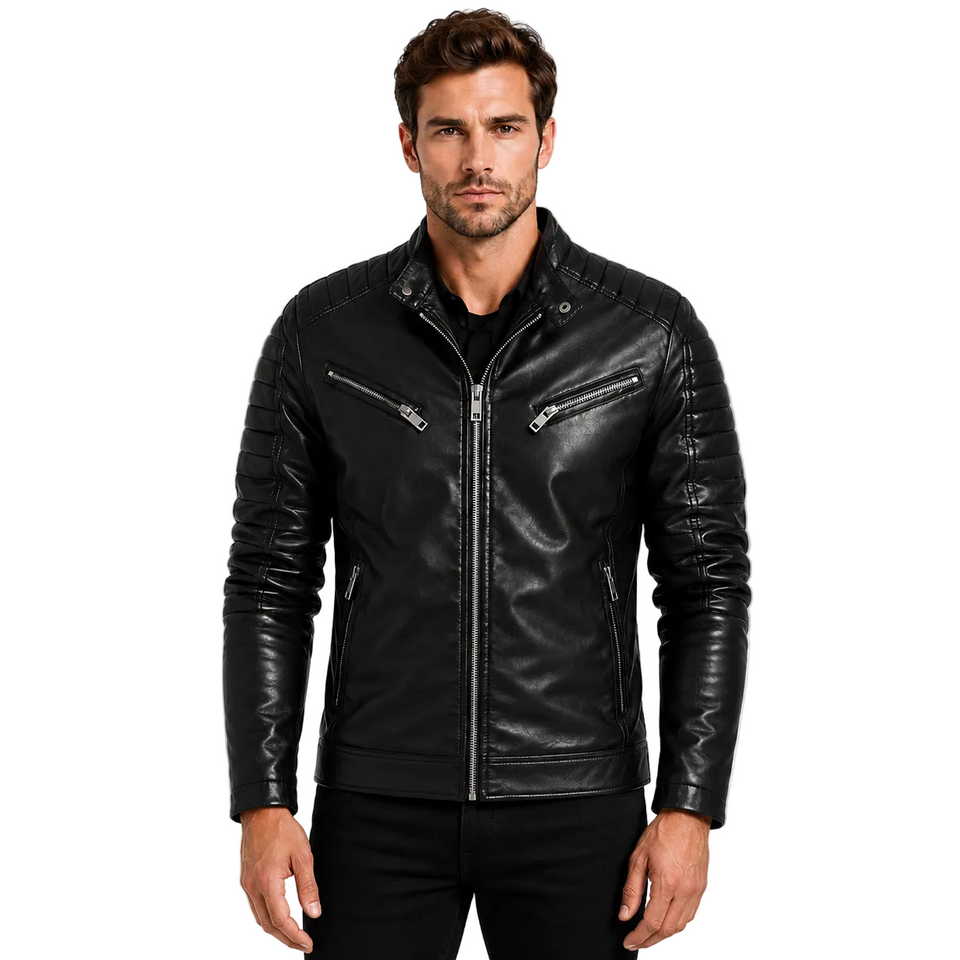 Jaqueta Masculina de Couro Slim - Maverick
