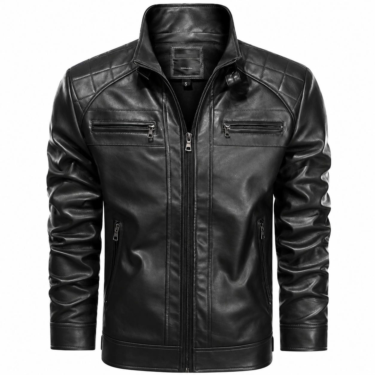 Jaqueta Masculina de Couro Slim - Vanguard