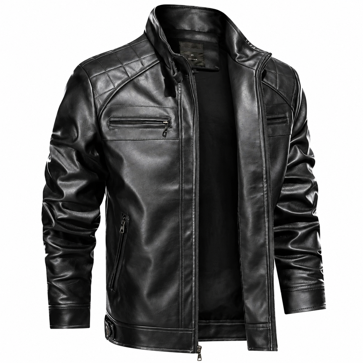 Jaqueta Masculina de Couro Slim - Vanguard
