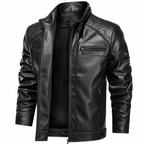 Jaqueta Masculina de Couro Slim - Vanguard