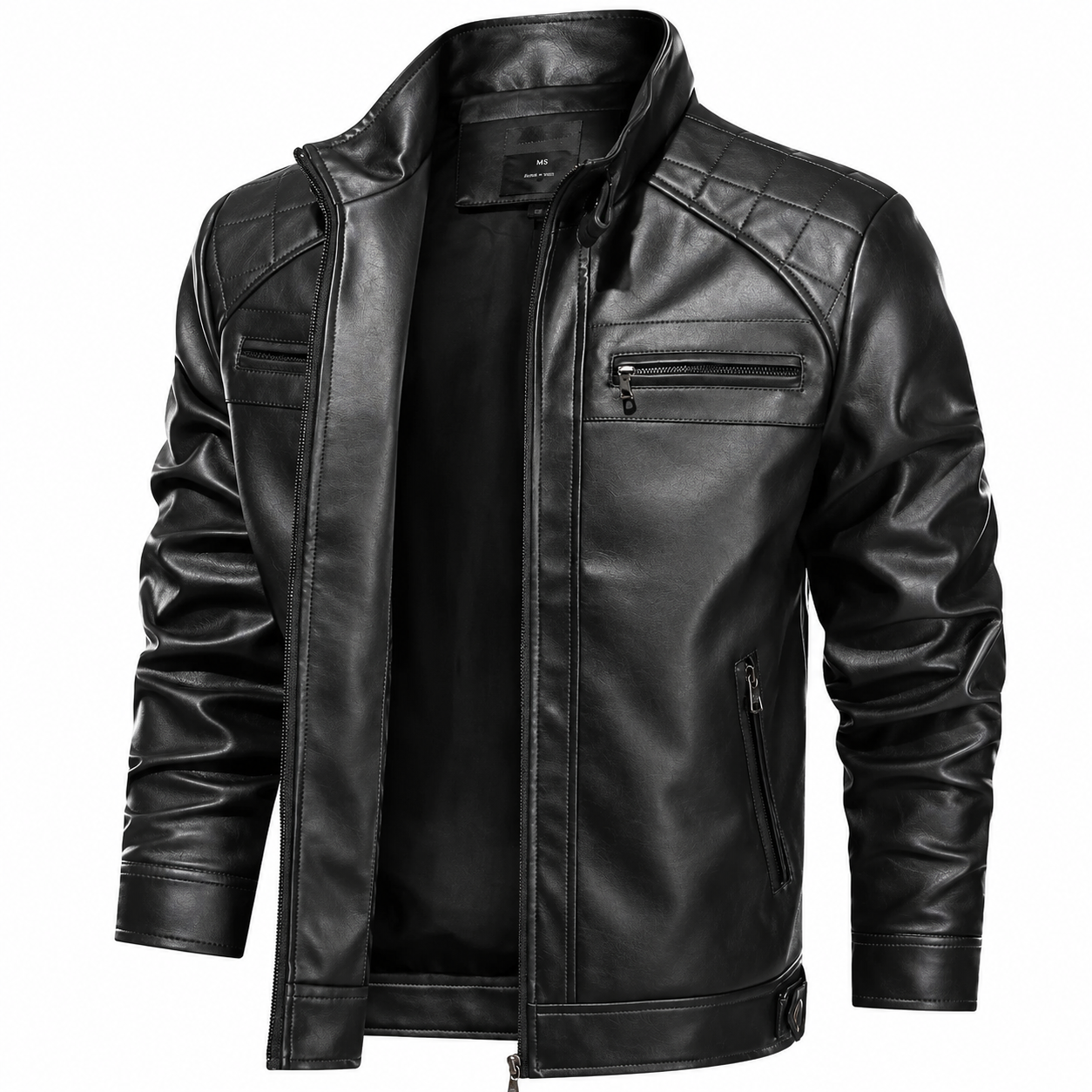 Jaqueta Masculina de Couro Slim - Vanguard