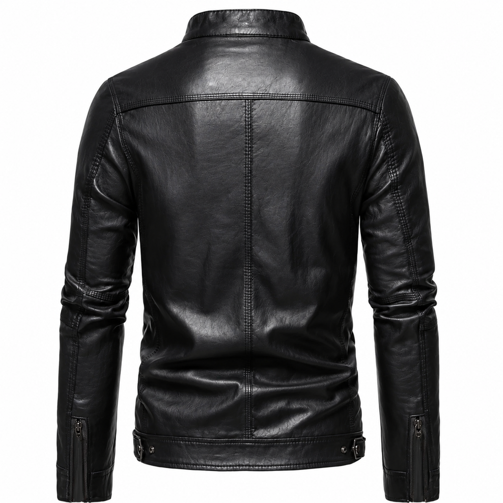 Jaqueta Masculina de Couro Slim - Vanguard