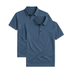 Conjunto - 2 Camisas Polos Seda Gelo