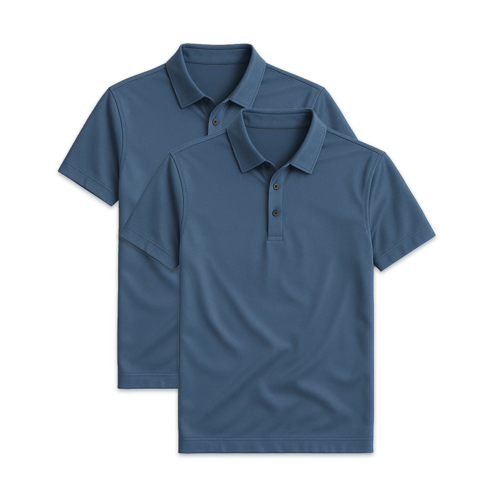 Conjunto - 2 Camisas Polos Seda Gelo