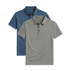 Conjunto - 2 Camisas Polos Seda Gelo