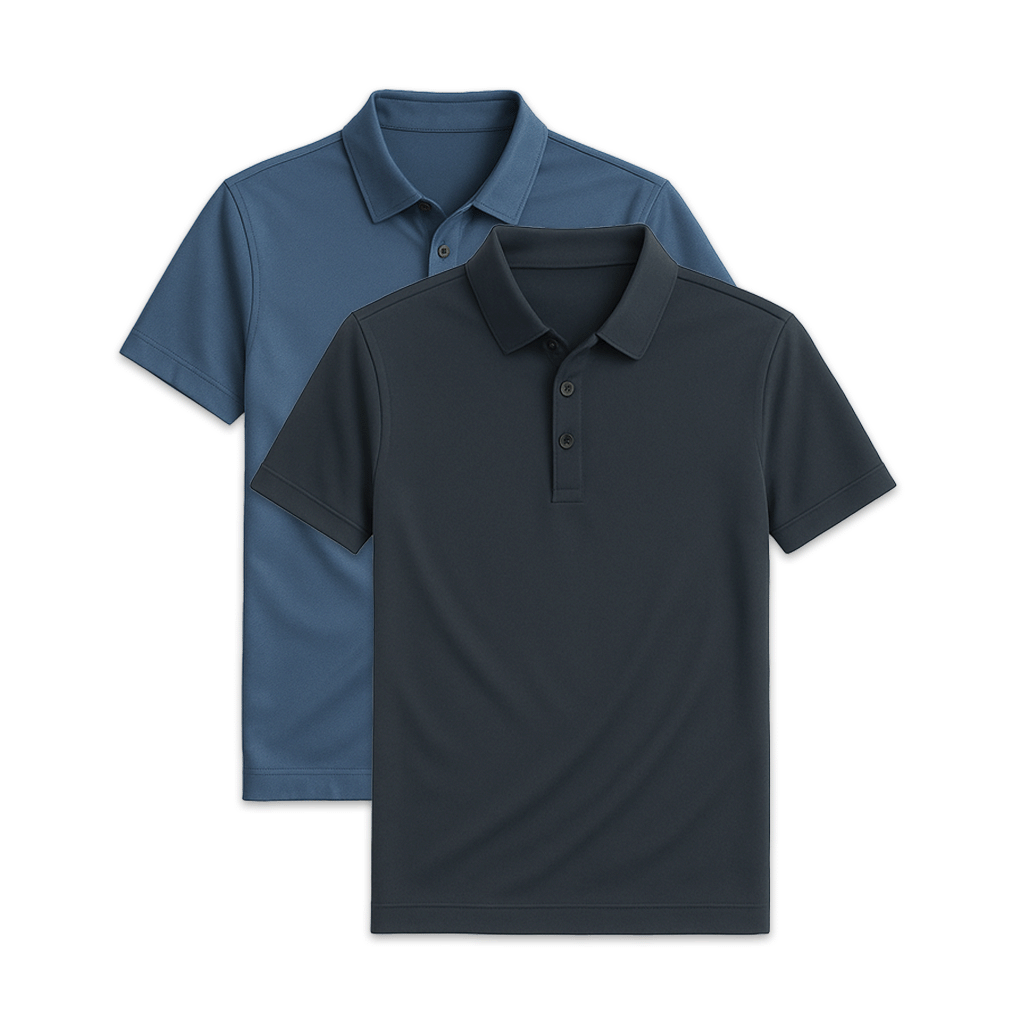 Conjunto - 2 Camisas Polos Seda Gelo