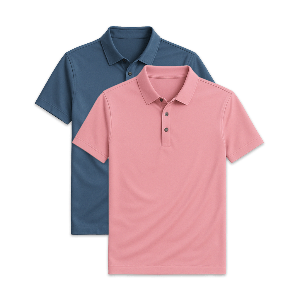 Conjunto - 2 Camisas Polos Seda Gelo