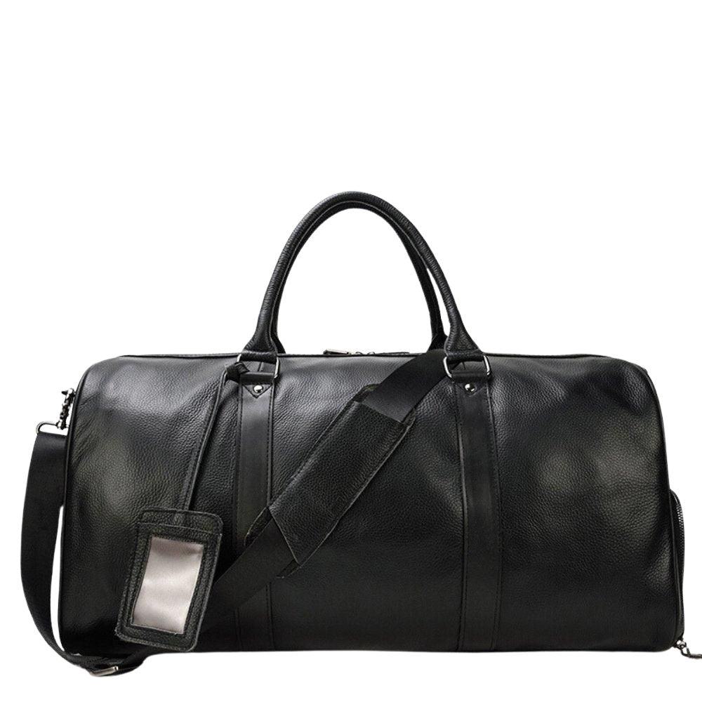 Bolsa de Viagem em Couro - Sicilia - Preto - foto 8