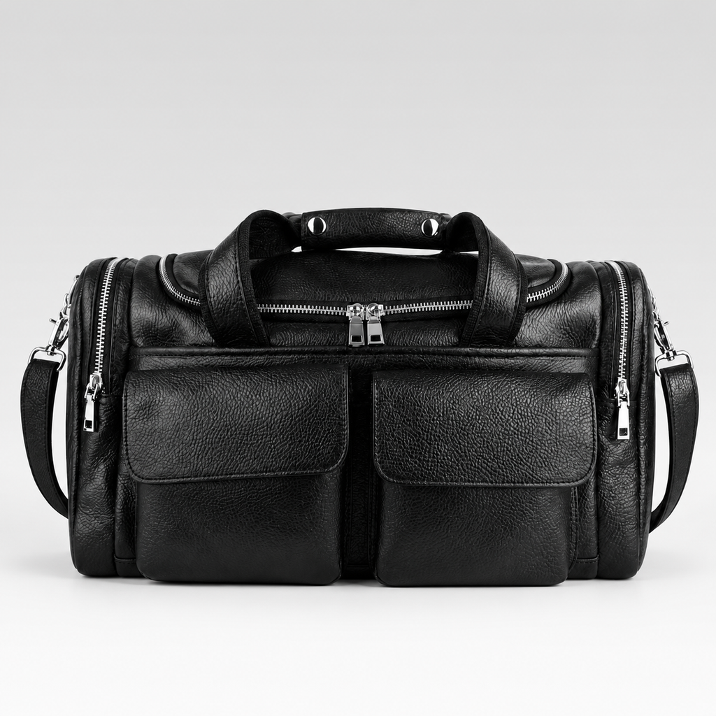 Bolsa de Viagem em Couro - Toscana — fundo cinza Rivello