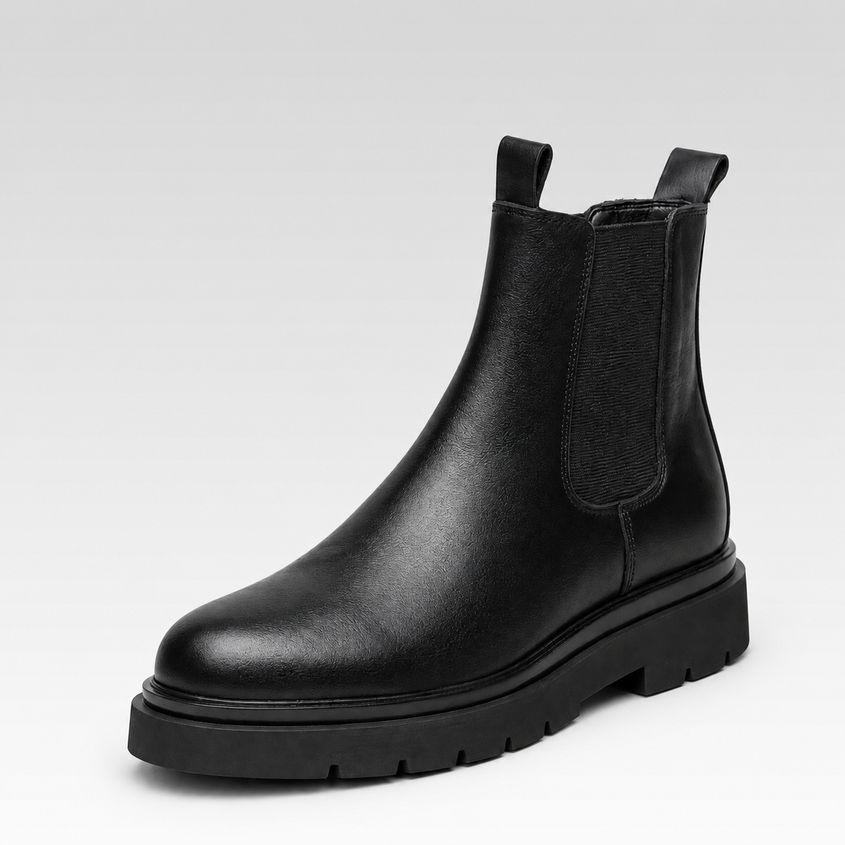 Bota Chelsea Masculina Cano Alto - Cortina — fundo cinza Rivello