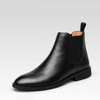Bota Chelsea Masculina de Couro - Livigno — fundo cinza Rivello