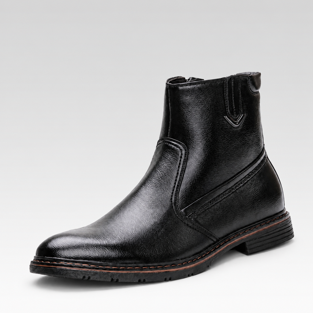 Bota Masculina de Couro Forrada - Dolomiti — fundo cinza Rivello