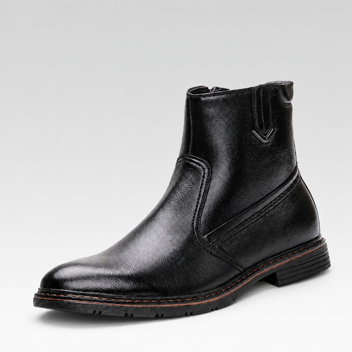 Bota Masculina de Couro Forrada - Dolomiti — fundo cinza Rivello