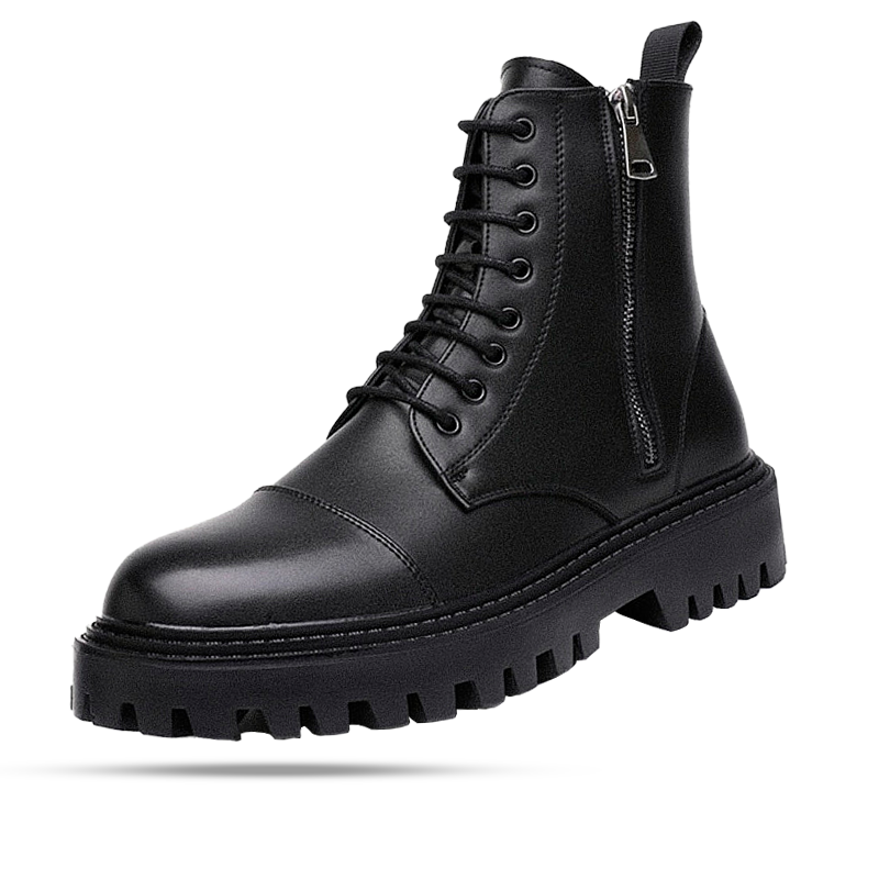 Bota Masculina Tratorada de Couro - Aosta - Preta - foto 7