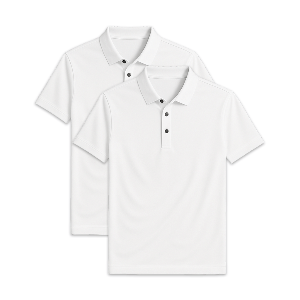 Conjunto - 2 Camisas Polos Seda Gelo