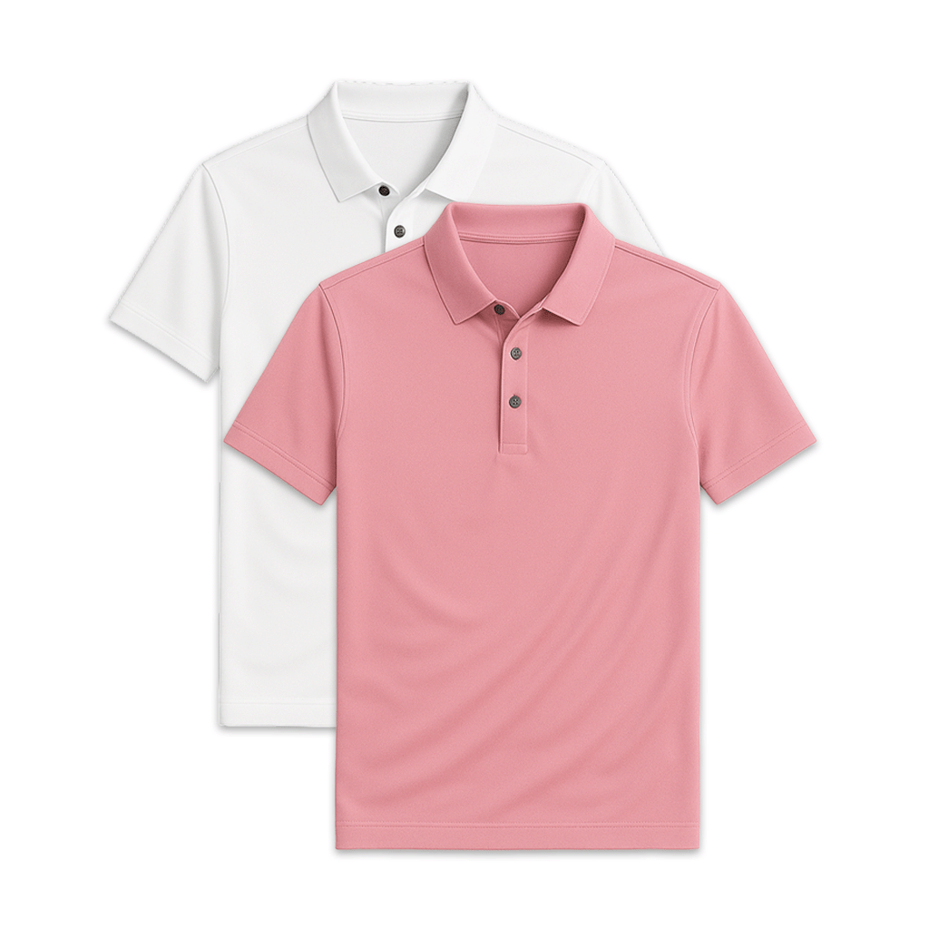 Conjunto - 2 Camisas Polos Seda Gelo
