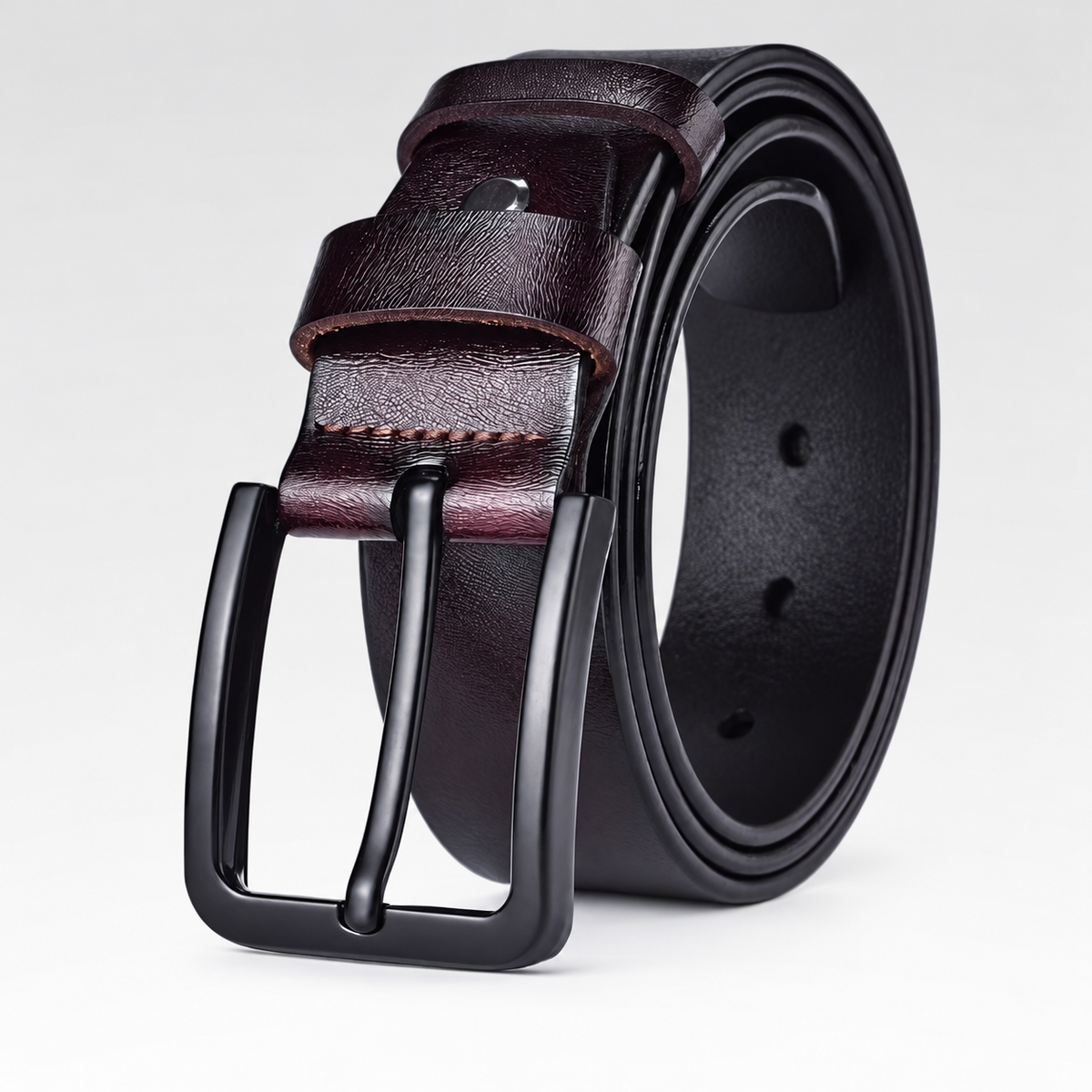 Cinto Masculino de Couro - Royal — fundo cinza Rivello