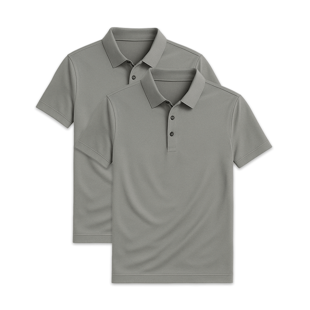 Conjunto - 2 Camisas Polos Seda Gelo