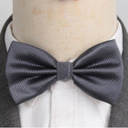 Gravata Borboleta Masculina - Trieste - cor Cinza escuro